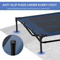 HKM-5591485 Elevated Cooling Dog Cot Bed with Breathable Mesh - Ideal for Indoor & Outdoor Use - Supports Pets Up to 110 lbs