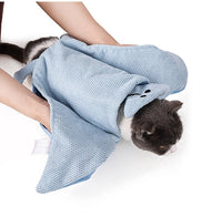 HKM-5592509 Quick-Drying Absorbent Polyester Dog Bathrobe Towel in Blue