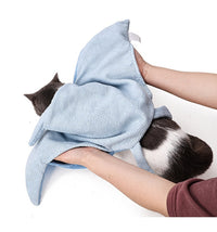 HKM-5592509 Quick-Drying Absorbent Polyester Dog Bathrobe Towel in Blue