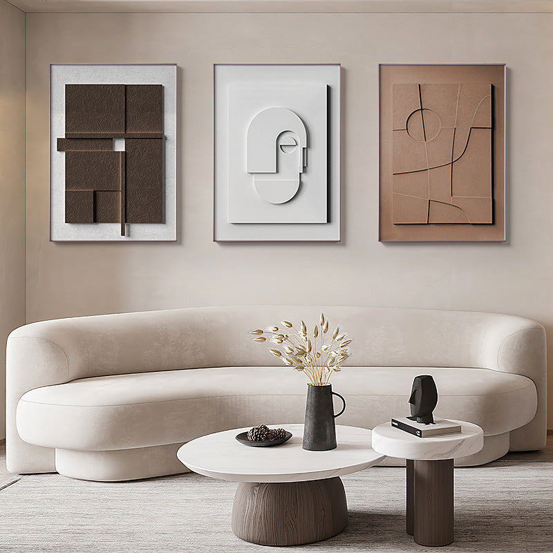 HKM-559251 Geometric Morandi Canvas Hanging Painting in Various Sizes - Modern Abstract Art