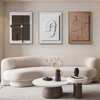 HKM-559251 Geometric Morandi Canvas Hanging Painting in Various Sizes - Modern Abstract Art