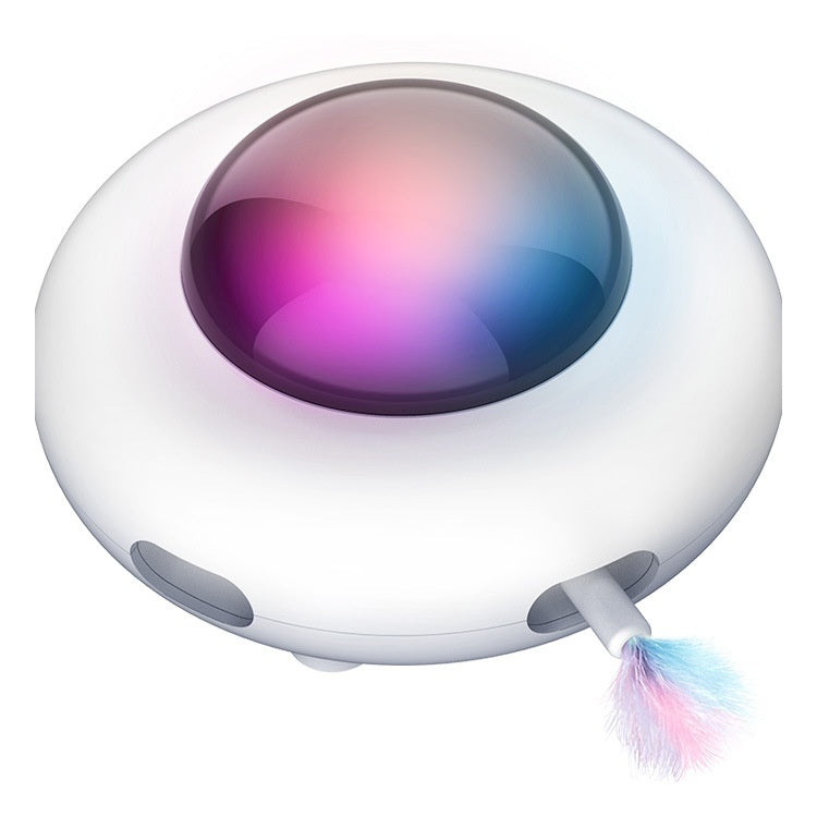 HKM-5593661 Automatic Cat Teaser Toy with Electric Turntable - Fun UFO-Shaped Design for Interactive Play