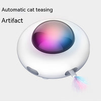 HKM-5593661 Automatic Cat Teaser Toy with Electric Turntable - Fun UFO-Shaped Design for Interactive Play