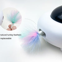 HKM-5593661 Automatic Cat Teaser Toy with Electric Turntable - Fun UFO-Shaped Design for Interactive Play