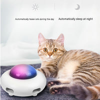 HKM-5593661 Automatic Cat Teaser Toy with Electric Turntable - Fun UFO-Shaped Design for Interactive Play