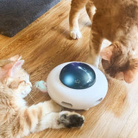 HKM-5593661 Automatic Cat Teaser Toy with Electric Turntable - Fun UFO-Shaped Design for Interactive Play
