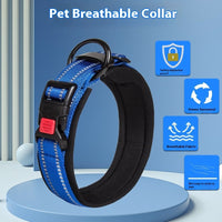 HKM-5594813 Comfortable Breathable Monochrome Dog Collar for Medium to Large Dogs
