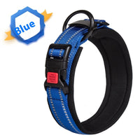 HKM-5594813 Comfortable Breathable Monochrome Dog Collar for Medium to Large Dogs