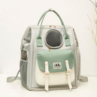 HKM-5595069 Large Capacity Breathable Cat Backpack in Gray, Light Green, and Khaki - Ideal for Pets Up to 15kg