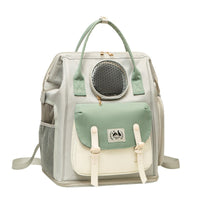 HKM-5595069 Large Capacity Breathable Cat Backpack in Gray, Light Green, and Khaki - Ideal for Pets Up to 15kg