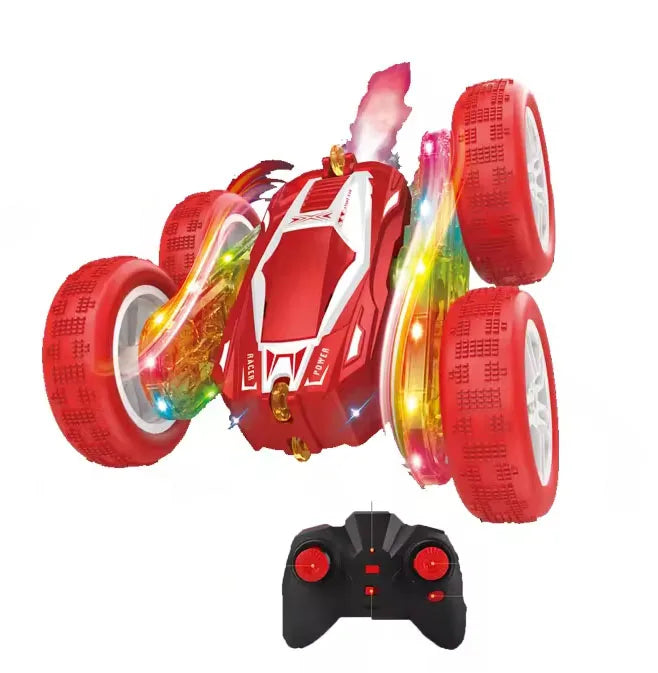 HKM-559571 Double-Sided 2.4G RC Stunt Car with Lights and Spray, 360° Rotation, Remote Control, for Ages 5 and Up