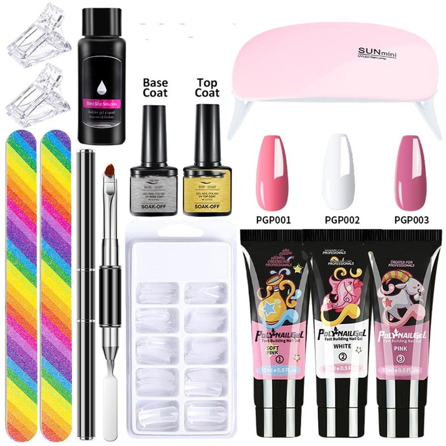 HKM-559635 13-Piece Crystal Extended Glue Nail Art Kit