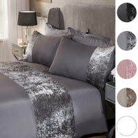 HKM-559635 Pressed Velvet Panel Duvet Cover Set in Modern Style - Multiple Sizes Available