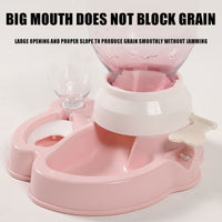 HKM-5596605 Automatic Pet Feeder and Waterer for Dogs and Cats - Prevents Tipping, No Wet Mouth