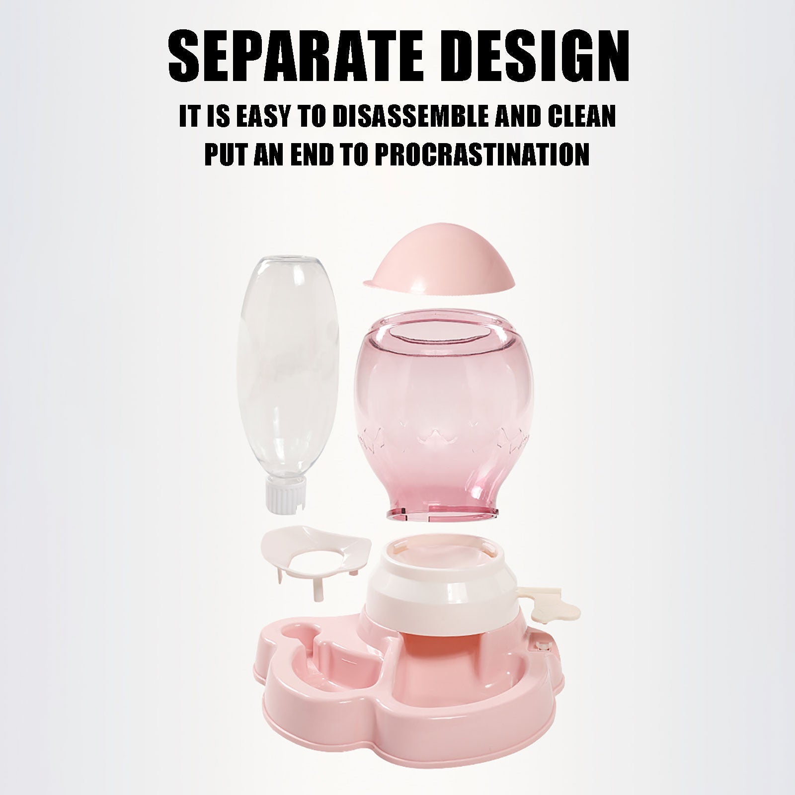 HKM-5596605 Automatic Pet Feeder and Waterer for Dogs and Cats - Prevents Tipping, No Wet Mouth