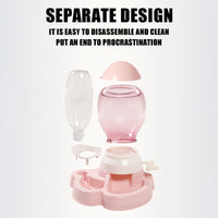 HKM-5596605 Automatic Pet Feeder and Waterer for Dogs and Cats - Prevents Tipping, No Wet Mouth
