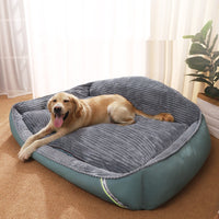HKM-5596861 Cozy Velvet and Imitation Leather Removable Washable Medium Dog Kennel - Multiple Sizes Available
