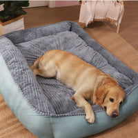 HKM-5596861 Cozy Velvet and Imitation Leather Removable Washable Medium Dog Kennel - Multiple Sizes Available
