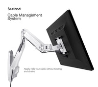 HKM-559827 Aluminum Alloy Single-Arm Monitor Wall Mount Bracket - 2.8KG, 40.5x34.5x12.7CM