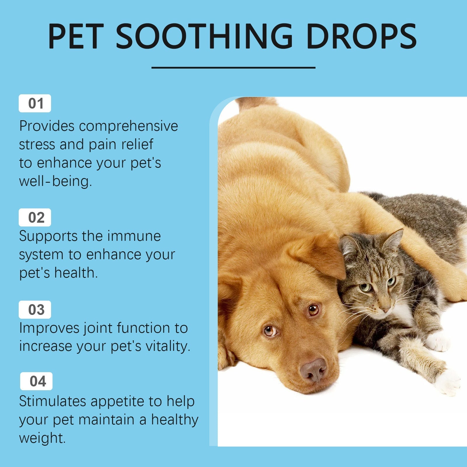 HKM-5598653 Immunity-Boosting Pet Care Drops for Dogs and Cats, 60ml