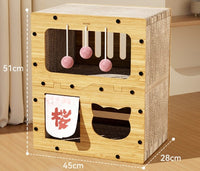 HKM-5598781 Upgraded Sisal Cat Scratch Board with Corrugated Paper Base and Integrated Cat Nest