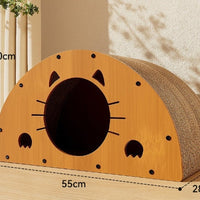 HKM-5598781 Upgraded Sisal Cat Scratch Board with Corrugated Paper Base and Integrated Cat Nest