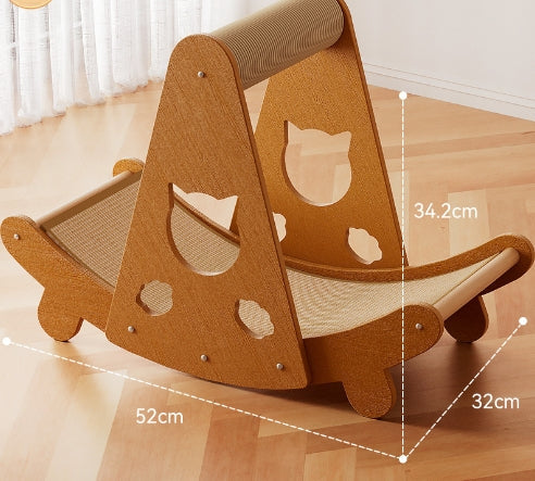 HKM-5598781 Upgraded Sisal Cat Scratch Board with Corrugated Paper Base and Integrated Cat Nest