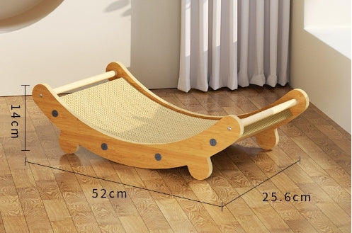 HKM-5598781 Upgraded Sisal Cat Scratch Board with Corrugated Paper Base and Integrated Cat Nest