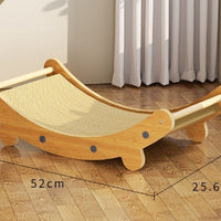 HKM-5598781 Upgraded Sisal Cat Scratch Board with Corrugated Paper Base and Integrated Cat Nest