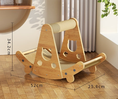 HKM-5598781 Upgraded Sisal Cat Scratch Board with Corrugated Paper Base and Integrated Cat Nest
