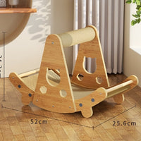 HKM-5598781 Upgraded Sisal Cat Scratch Board with Corrugated Paper Base and Integrated Cat Nest