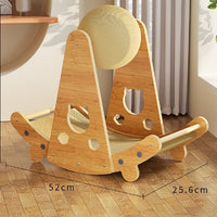 HKM-5598781 Upgraded Sisal Cat Scratch Board with Corrugated Paper Base and Integrated Cat Nest