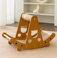 HKM-5598781 Upgraded Sisal Cat Scratch Board with Corrugated Paper Base and Integrated Cat Nest