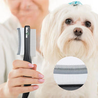 HKM-5600061 Pet Hair Removal Comb - Double-Sided Deshedding Brush for Cats and Dogs