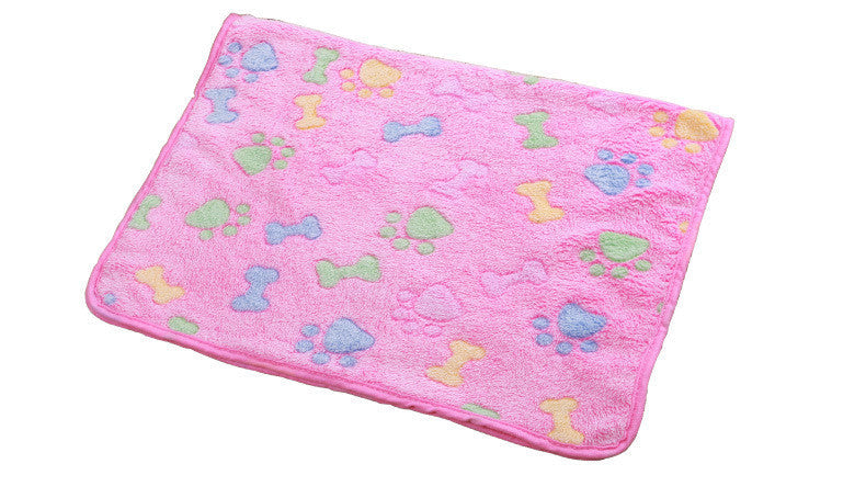 HKM-5600445 Warm Coral Fleece Blanket for Cats and Dogs - Versatile Kennel Mat in Multiple Sizes
