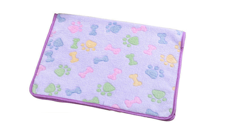 HKM-5600445 Warm Coral Fleece Blanket for Cats and Dogs - Versatile Kennel Mat in Multiple Sizes
