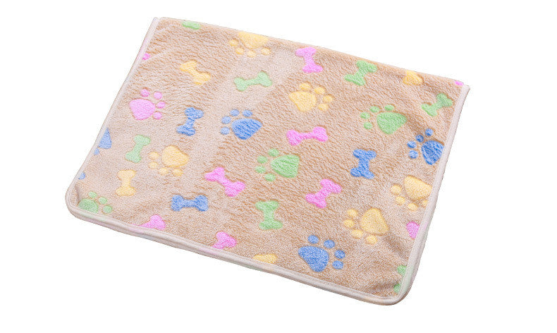 HKM-5600445 Warm Coral Fleece Blanket for Cats and Dogs - Versatile Kennel Mat in Multiple Sizes
