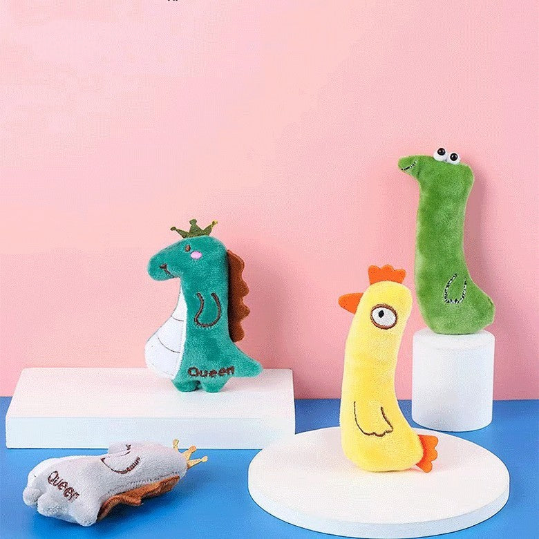 HKM-560083 Bite-Resistant Plush Catnip Toys in Various Fun Designs for Pets