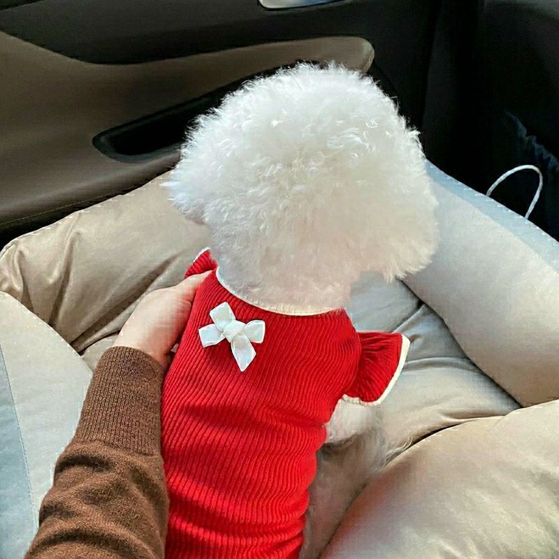 HKM-5600957 Lightweight Breathable Coral Fleece Summer Clothing for Small Dogs and Cats - Pink, White, Red