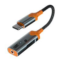 HKM-560211 2-in-1 Type-C Audio Adapter with PD 60W Charging for iPhone 15 and USB-C Earphones