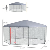 HKM-5602237 Spacious Chicken Run for 19-25 Chickens with Weather-Resistant Cover