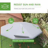 HKM-5602237 Spacious Chicken Run for 19-25 Chickens with Weather-Resistant Cover