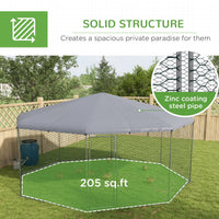 HKM-5602237 Spacious Chicken Run for 19-25 Chickens with Weather-Resistant Cover