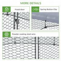 HKM-5602237 Spacious Chicken Run for 19-25 Chickens with Weather-Resistant Cover