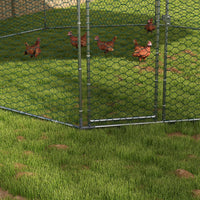 HKM-5602237 Spacious Chicken Run for 19-25 Chickens with Weather-Resistant Cover
