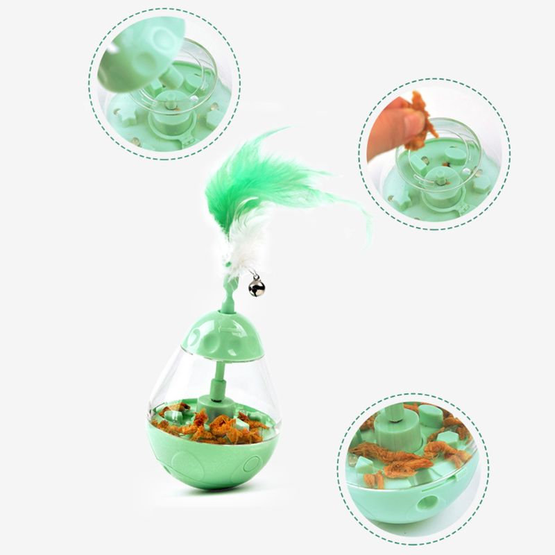 HKM-5602365 Interactive LED Light Tumbler Cat Toy - Engaging Bite Toy for Playful Kittens