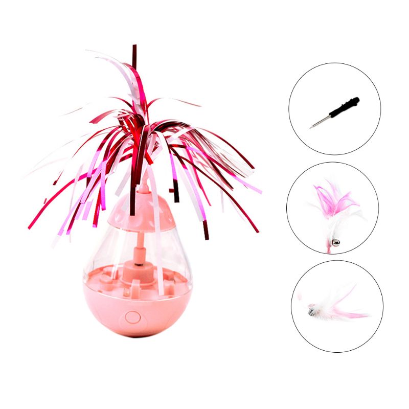 HKM-5602365 Interactive LED Light Tumbler Cat Toy - Engaging Bite Toy for Playful Kittens