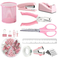 HKM-560275 10-in-1 Desktop Organizer Stationery Set for Office, Bedroom, or School – Available in Pink, Purple, and Black