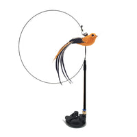 HKM-5603389 Multi-Head Cat Teaser Stick with Replacement Toys and Suction Cup Options