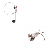 HKM-5603389 Multi-Head Cat Teaser Stick with Replacement Toys and Suction Cup Options